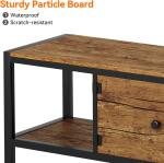 TV Stand for TV up to 75 Inches, Large TV Console Table with 2 Closed Storage Spaces and Open Compartments Entertainment Center