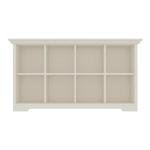 OSCHF Cube Shelf Bookcase with Base - Wooden 2 Tiers Floor Standing Low Storage Cabinet for Home and Office, 8-Cube Lattice Bookshelf, Warm White