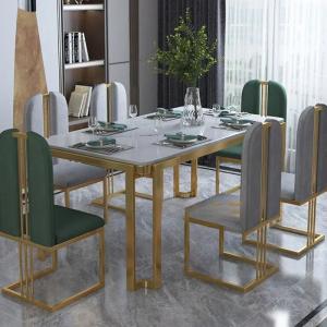 Luxury Table Chairs Modern Leg Metal Design Rectangular Dining Table Space Saving Funky Table A Manger Unique Furniture