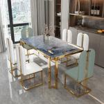 Luxury Table Chairs Modern Leg Metal Design Rectangular Dining Table Space Saving Funky Table A Manger Unique Furniture