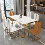Luxury Table Chairs Modern Leg Metal Design Rectangular Dining Table Space Saving Funky Table A Manger Unique Furniture