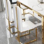 Luxury Table Chairs Modern Leg Metal Design Rectangular Dining Table Space Saving Funky Table A Manger Unique Furniture