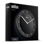 Braun Black Classic Wall Clock, 20cm Diameter