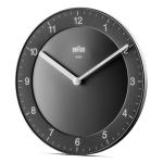 Braun Black Classic Wall Clock, 20cm Diameter