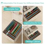 Lufeiya White Computer Desk with File Drawers Cabinet, 55 Inch Home Office Desk with Monitor Stand Shelves, Writing Study Gaming Desks with Led Lights and Power Outlets for Bedroom, White