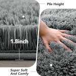 Fluffyrug Large Rugs for Living Room 10x14: Gray Extra Large Area Rugs 10x14 Living Room - Big Area Rug (Grey, 10x14 Feet)