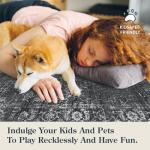 Lahome Area Rugs 9x12 Living Room Soft Large Rugs for Bedroom, Boho Black Dining Room Rug, Distressed Non Slip Low Pile Carpet for Indoor Home Office(9'x12', Black/Grey)