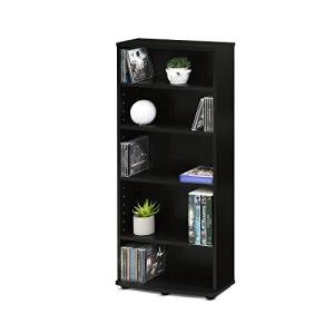 FURINNO Jaya 4-Tier Multimedia Storage Tower, Espresso