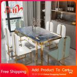 Flexible Luxury Table Chairs Modern Leg Metal Design Rectangular Dining Table Space Saving Funky Table A Manger Unique Furniture