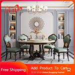 Funky Luxury Design Dining Tables Chairs Bistro Modern Marble Kitchen Center Dining Tables Round Conference Hotel Furniture