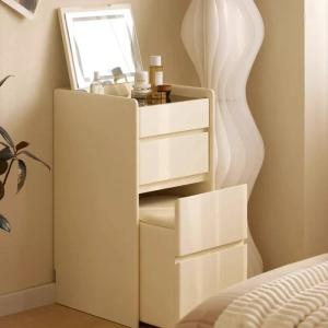 Vanity Makeup Makeup Desk Equipped LED Lights Stool Whole Solid Wood Dresser Bedside Table Integrated Cabinet Dressing Table