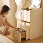 Vanity Makeup Makeup Desk Equipped LED Lights Stool Whole Solid Wood Dresser Bedside Table Integrated Cabinet Dressing Table