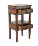 Deco 79 Wood Side End Accent Table 2 Drawers and 1 Shelf End Table, Side Table 16" x 12" x 29", Brown
