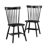 Sauder New Grange Spindle Back Chairs, Black finish, L: 20.47" x W: 21.26" x H: 36.22",