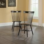 Sauder New Grange Spindle Back Chairs, Black finish, L: 20.47" x W: 21.26" x H: 36.22",