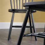 Sauder New Grange Spindle Back Chairs, Black finish, L: 20.47" x W: 21.26" x H: 36.22",