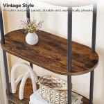 HOOBRO 5 Tier Open Bookshelf, Industrial Arched Bookcase Display Shelf Rack, Wooden Bookcase Storage Shelf Metal Frame, Tall Storage Organizer for Home, Easy Assembly, Rustic Brown BF176SJ01