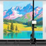 Automatic effect mural art wall smart inkjet printer printing machine for painting metallic glass