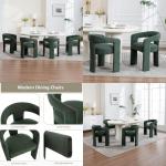 Contemporary Boucle Fabric Barrel Dining Chairs, Set of Four, Plush Sherpa-Covered Accent Chairs for Living Room, Cozy Armrest S