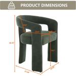 Contemporary Boucle Fabric Barrel Dining Chairs, Set of Four, Plush Sherpa-Covered Accent Chairs for Living Room, Cozy Armrest S