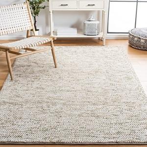 SAFAVIEH Natura Collection 8' x 10' Sage / Ivory NAT182W Handmade Moroccan Boho Tassel Wool Living Room Dining Bedroom Area Rug