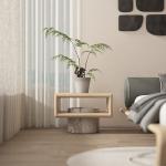 Bedroom Wood Natural Marble Bedside Table Luxury Wood Bedside Table