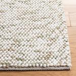 SAFAVIEH Natura Collection 8' x 10' Sage / Ivory NAT182W Handmade Moroccan Boho Tassel Wool Living Room Dining Bedroom Area Rug