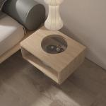 Bedroom Wood Natural Marble Bedside Table Luxury Wood Bedside Table