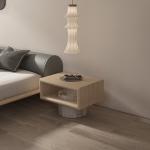 Bedroom Wood Natural Marble Bedside Table Luxury Wood Bedside Table