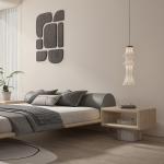 Bedroom Wood Natural Marble Bedside Table Luxury Wood Bedside Table