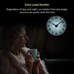 WallarGe Night Light Wall Clock for Bedroom - Silent Lighted up Wall Clock Glow in The Dark, Battery Operated for Living Room/Kitchen, Easy to Read Large Digital Display, 12 Inch