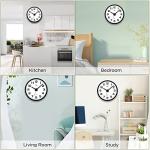 WallarGe Night Light Wall Clock for Bedroom - Silent Lighted up Wall Clock Glow in The Dark, Battery Operated for Living Room/Kitchen, Easy to Read Large Digital Display, 12 Inch