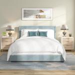 Tribesigns Night Stands for Bedrooms, White and Gold Light Wood Grain Nightstands with 3 Drawers Bedside End Tables Storage for Bedroom