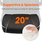 NEO CHAIR Office Desk Computer Chair Ergonomic Executive Mid-Back Leather Gaming Chair with Adjustable Flip-Up Armrests Wheels Swivel for Home Study Task (Black)