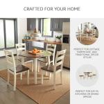 Signature Design by Ashley Woodanville 18" Cottage Ladderback Dining Chair, 2 Count, Cream & Brown