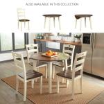 Signature Design by Ashley Woodanville 18" Cottage Ladderback Dining Chair, 2 Count, Cream & Brown