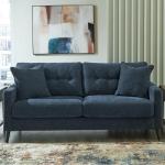 Signature Design by Ashley Bixler Classic Tufted Sofa with Removable Cushions, Blue
