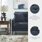 Signature Design by Ashley Bixler Classic Tufted Sofa with Removable Cushions, Blue