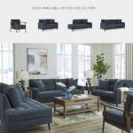 Signature Design by Ashley Bixler Classic Tufted Sofa with Removable Cushions, Blue