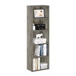 Furinno LUDER Book Shelf, 5-Cube Bookshelf, Bookcase with Open Shelf, 9.4 x 15.8 x 52, for Living Room, Bedroom, Home Office, French Oak