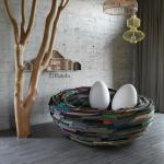 Modern minimalist bird's nest sofa creative living room villa or bedroom furniture
