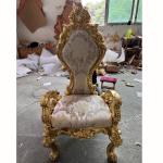 classic cheap wedding royal throne chair gold for bride and groom, event party queen king throne chair