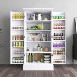 Kitchen Pantry Cabinet, Pantry Storage Cabinet with Adjustable Shelves and Drawer, Sideboard Buffet Cupboards Storage Shelf for