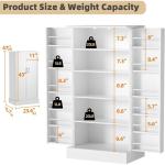 Kitchen Pantry Cabinet, Pantry Storage Cabinet with Adjustable Shelves and Drawer, Sideboard Buffet Cupboards Storage Shelf for