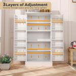 Kitchen Pantry Cabinet, Pantry Storage Cabinet with Adjustable Shelves and Drawer, Sideboard Buffet Cupboards Storage Shelf for