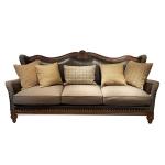 Brown Sale Luxury Sofas European Antique Leather Wooden Designer Modern Sofas Nordic Italian Divani Soggiorno Home Furniture