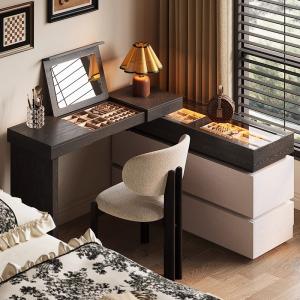 Dresser, chest of drawers, integrated bedroom, bedside dressing table, flip cover, dresser