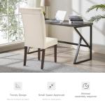 Tufted Dining Chairs Set of 6, Upholstered Parsons Dining Room Chairs, Fabric Kitchen Side Chair with Wood Legs, Beige