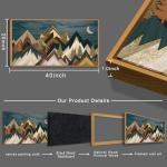 BINCUE Mountain Wall Art Framed Canvas Wall Art Nature Forest Wall Decor Rustic Farmhouse Wall Painting Moon Art for Living Room Bedroom Dining Room Large Size 20"x40"