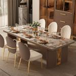 Marble Side Dining Table Kitchen Lounge Service Extending Chairs Dining Table Salon Conference Mesas De Jantar Home Furniture